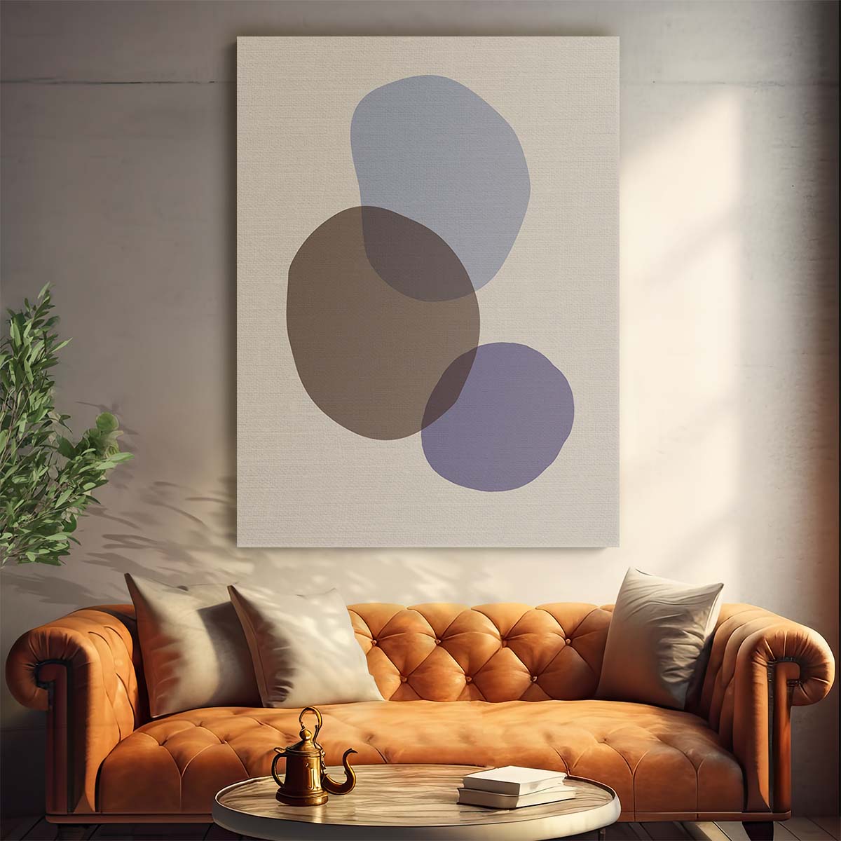 Minimalist Organic Geometry Abstract Illustration Wall Art by Luxuriance Designs, made in USA