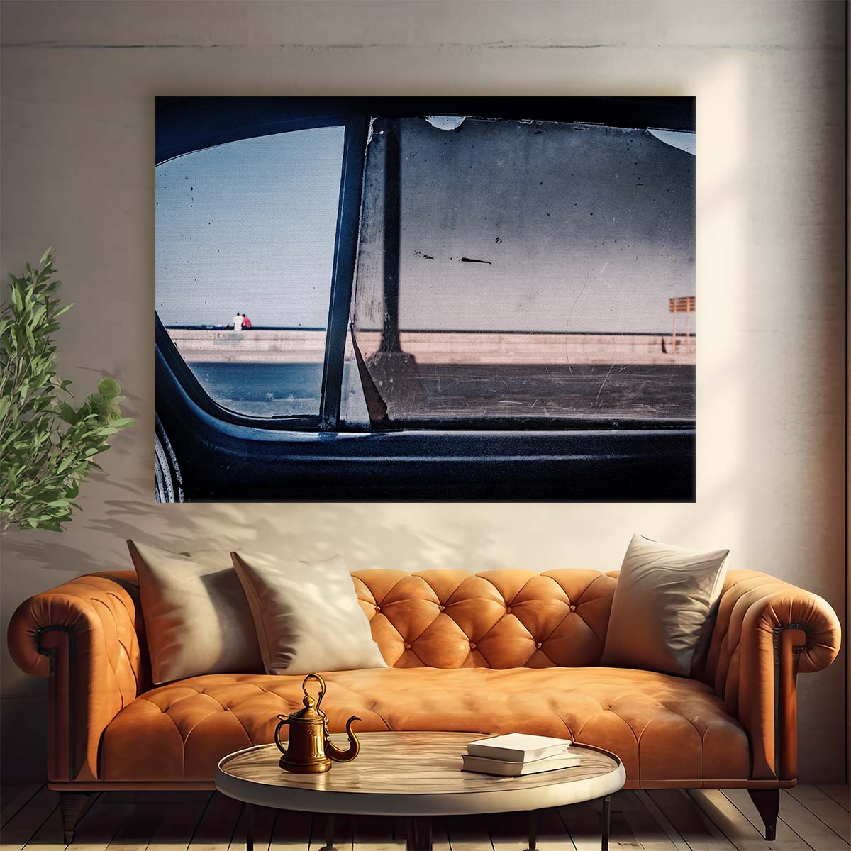 Havana Street View Car Window Wall Art by Luxuriance Designs. Made in USA.