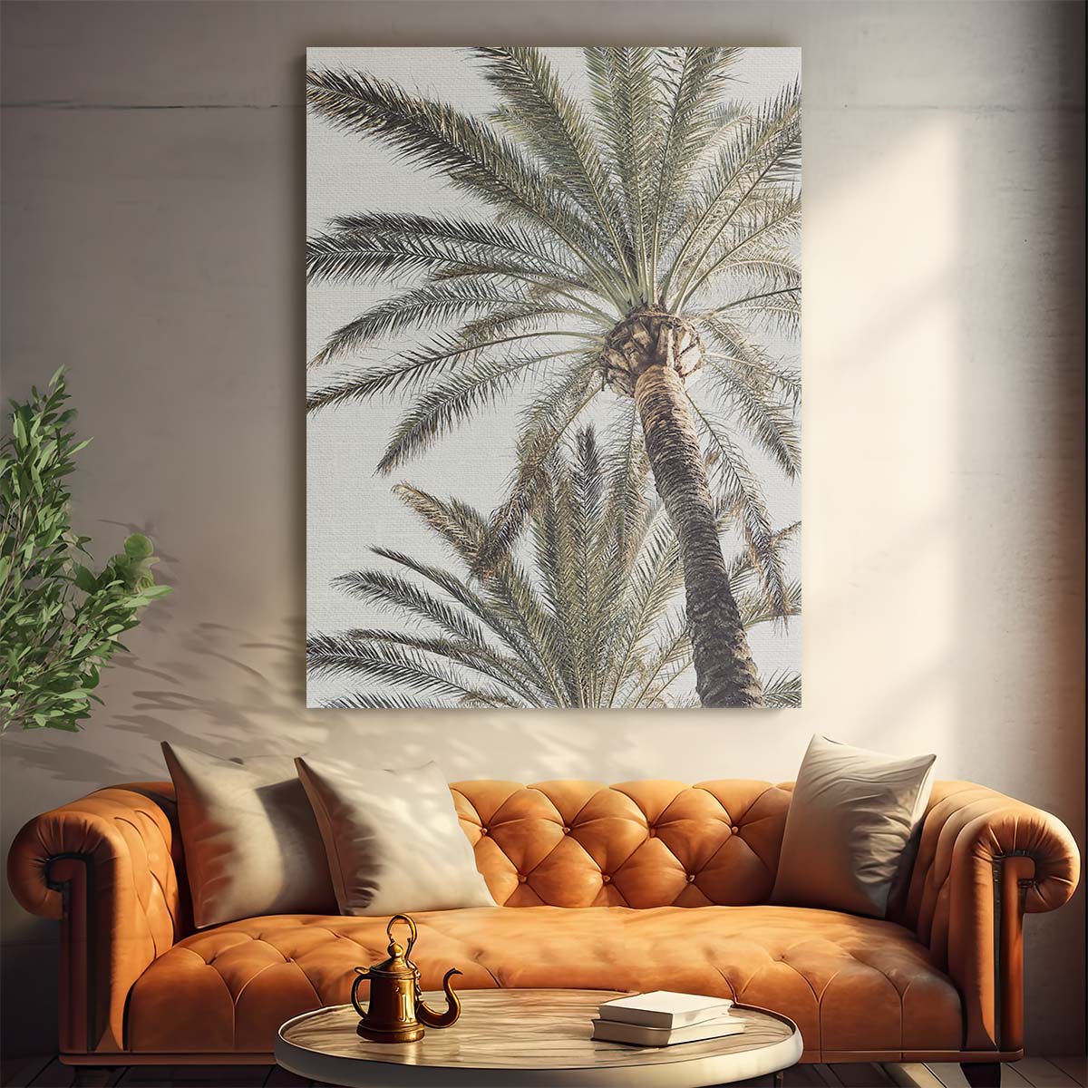 Tropical Paradise Palm Tree Leaves Landscape Photography Wall Art by Luxuriance Designs, made in USA
