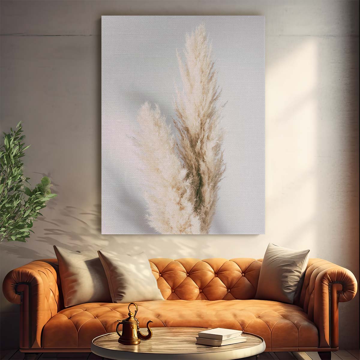 Soft Dried Pampas Grass Botanical Photography Wall Art - 1XStudio by Luxuriance Designs, made in USA