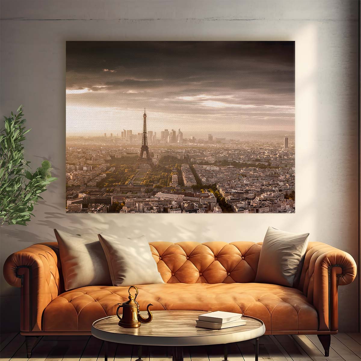 Paris Eiffel Tower Sunset Iconic Cityscape Photography Wall Art