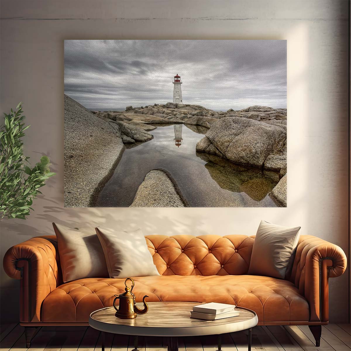 Nova Scotia Coastal Lighthouse Seascape Wall Art by Luxuriance Designs. Made in USA.