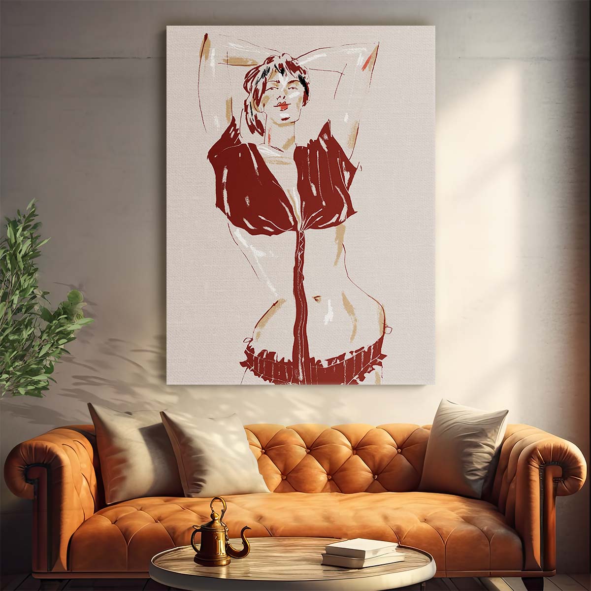 Sensual Figurative Fashion Illustration by Francesco Gulina by Luxuriance Designs, made in USA