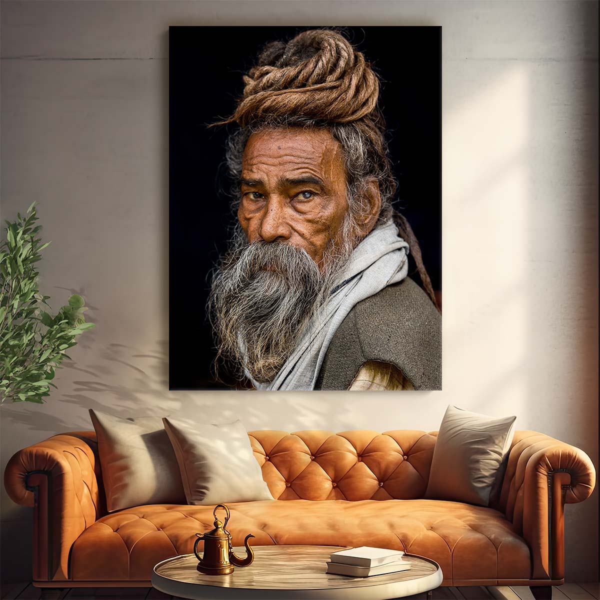 Spiritual Indian Sadhu Portrait Photography by Rakesh J.V by Luxuriance Designs, made in USA