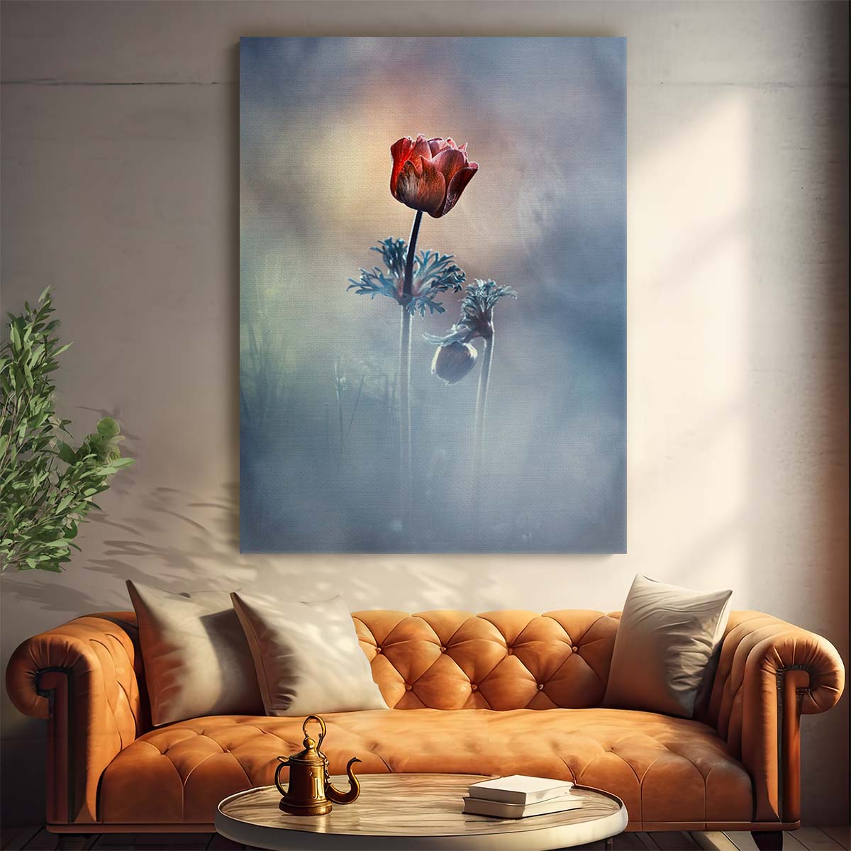 Romantic Red Rose Macro Photography Wall Art by Fabien Bravin by Luxuriance Designs, made in USA