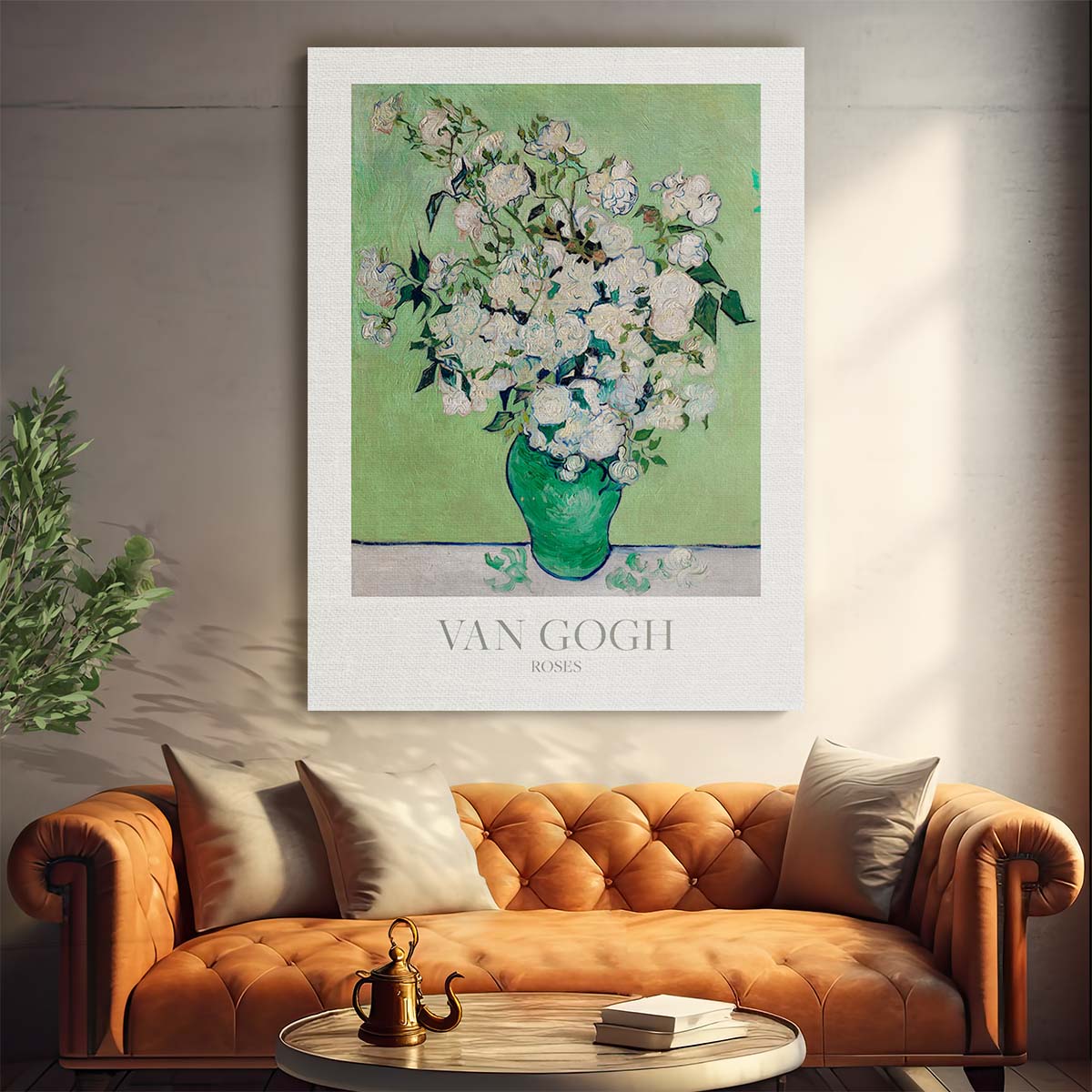 Vincent Van Gogh Masterpiece, Floral Oil Painting - Roses by Luxuriance Designs, made in USA