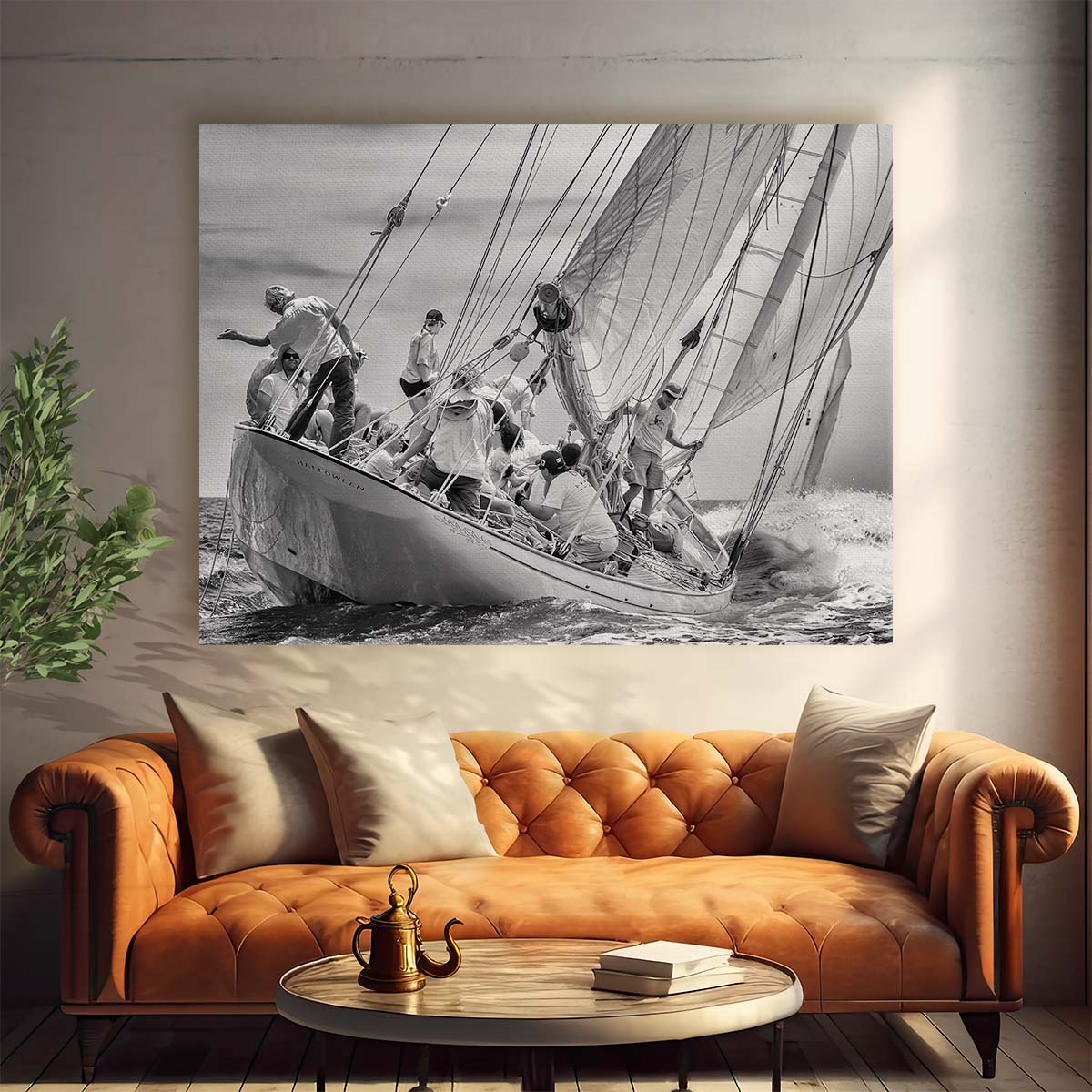 Antibes Maritime Race Monochrome Sailing Photography Wall Art