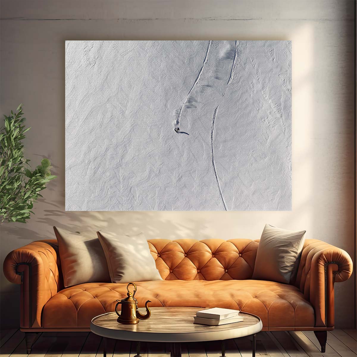 Extreme Snowboarding Adventure Monochrome Wall Art by Luxuriance Designs. Made in USA.