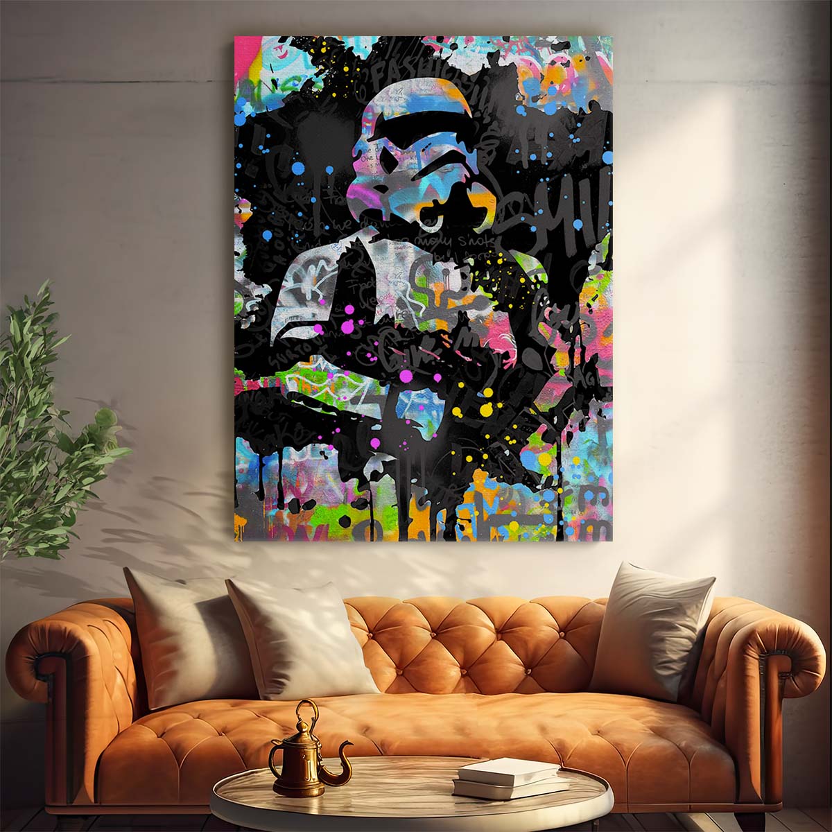 Storm Trooper Star Wars Graffiti Wall Art by Luxuriance Designs. Made in USA.