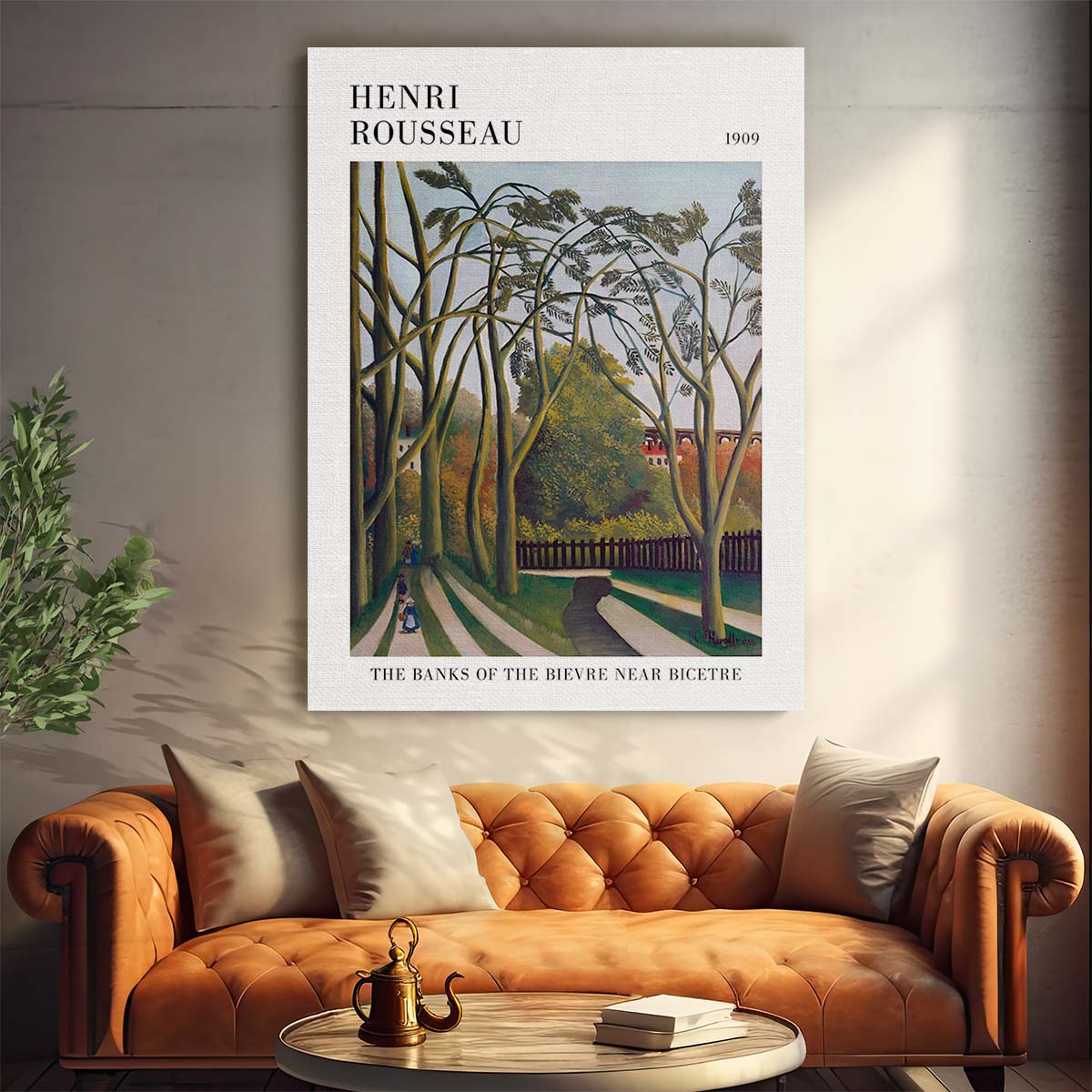 1909 Henri Rousseau Acrylic Landscape Painting Poster by Luxuriance Designs, made in USA