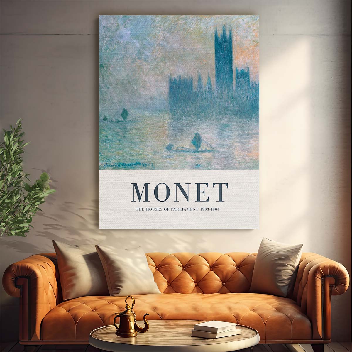 Claude Monet's Inspirational Oil Painting - The Houses of Parliament by Luxuriance Designs, made in USA