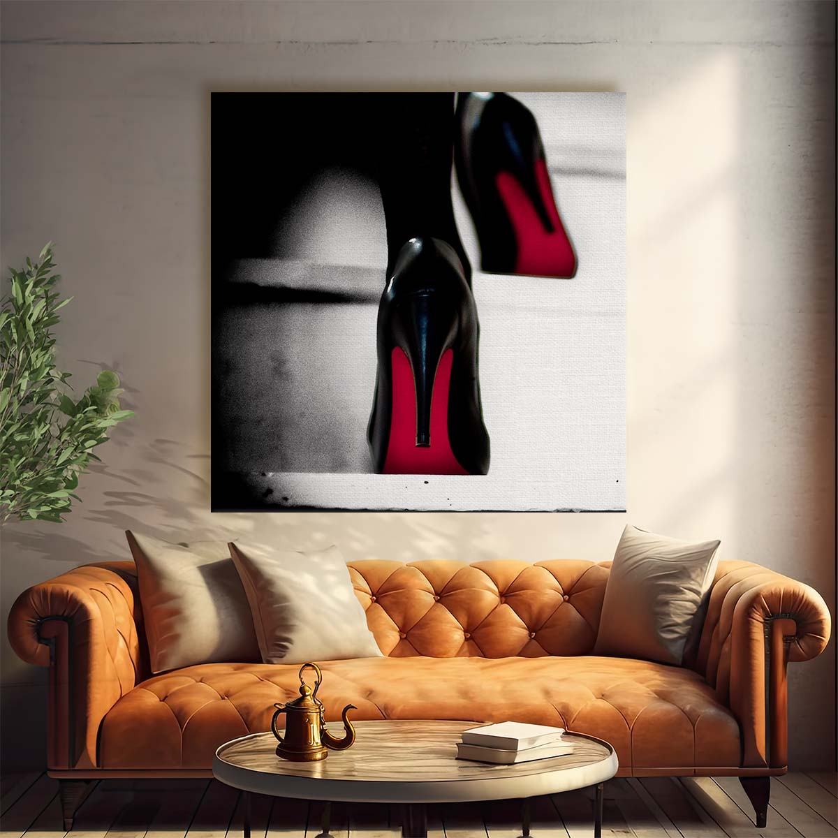 Abstract Parisian Louboutin High Heels Photography Wall Art by Luxuriance Designs. Made in USA.