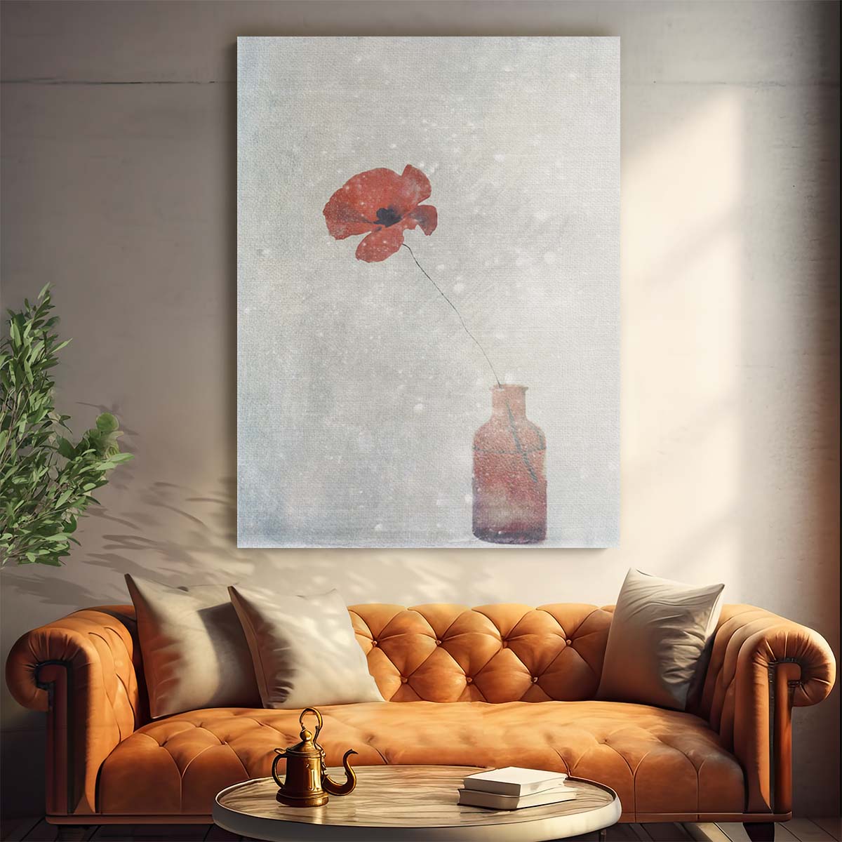 Winter Poppy Photography Snowy Red Poppies in Frozen Bottles by Luxuriance Designs, made in USA