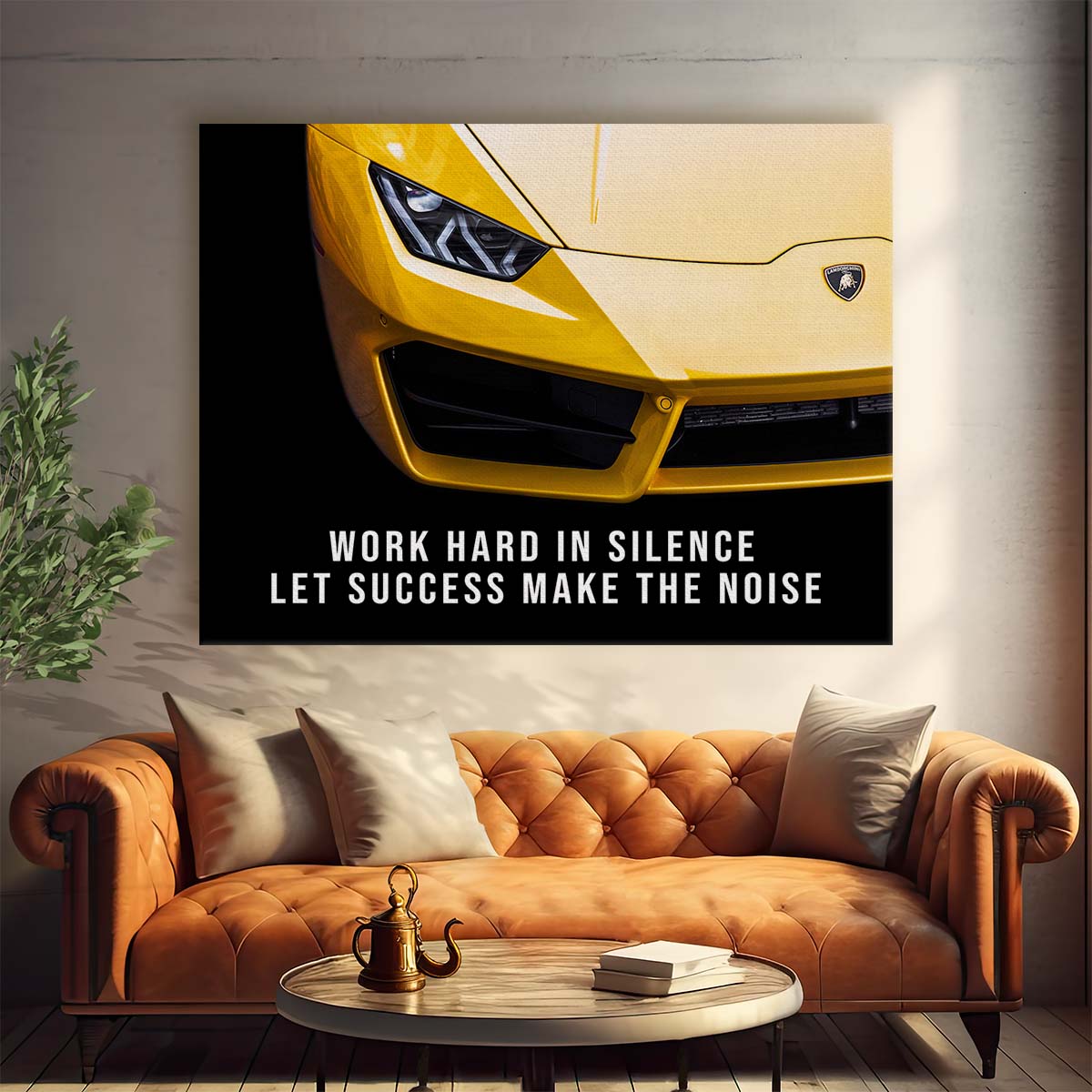 Work Hard In Silence Wall Art by Luxuriance Designs. Made in USA.