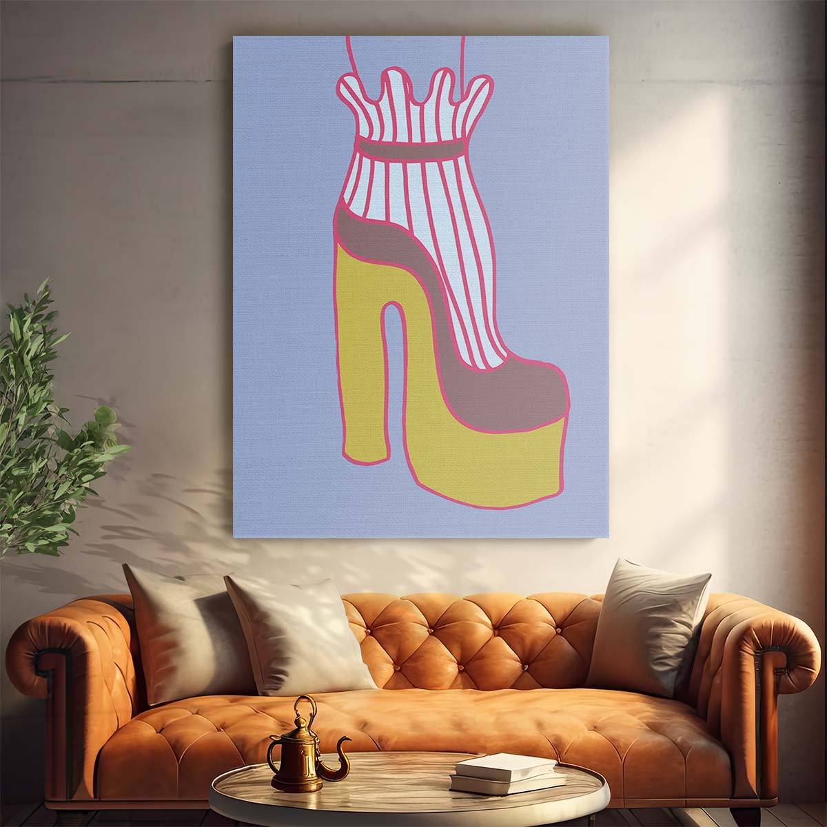 High Heel Pumps Fashion Illustration, Graphic Foot Portrait Artwork by Luxuriance Designs, made in USA