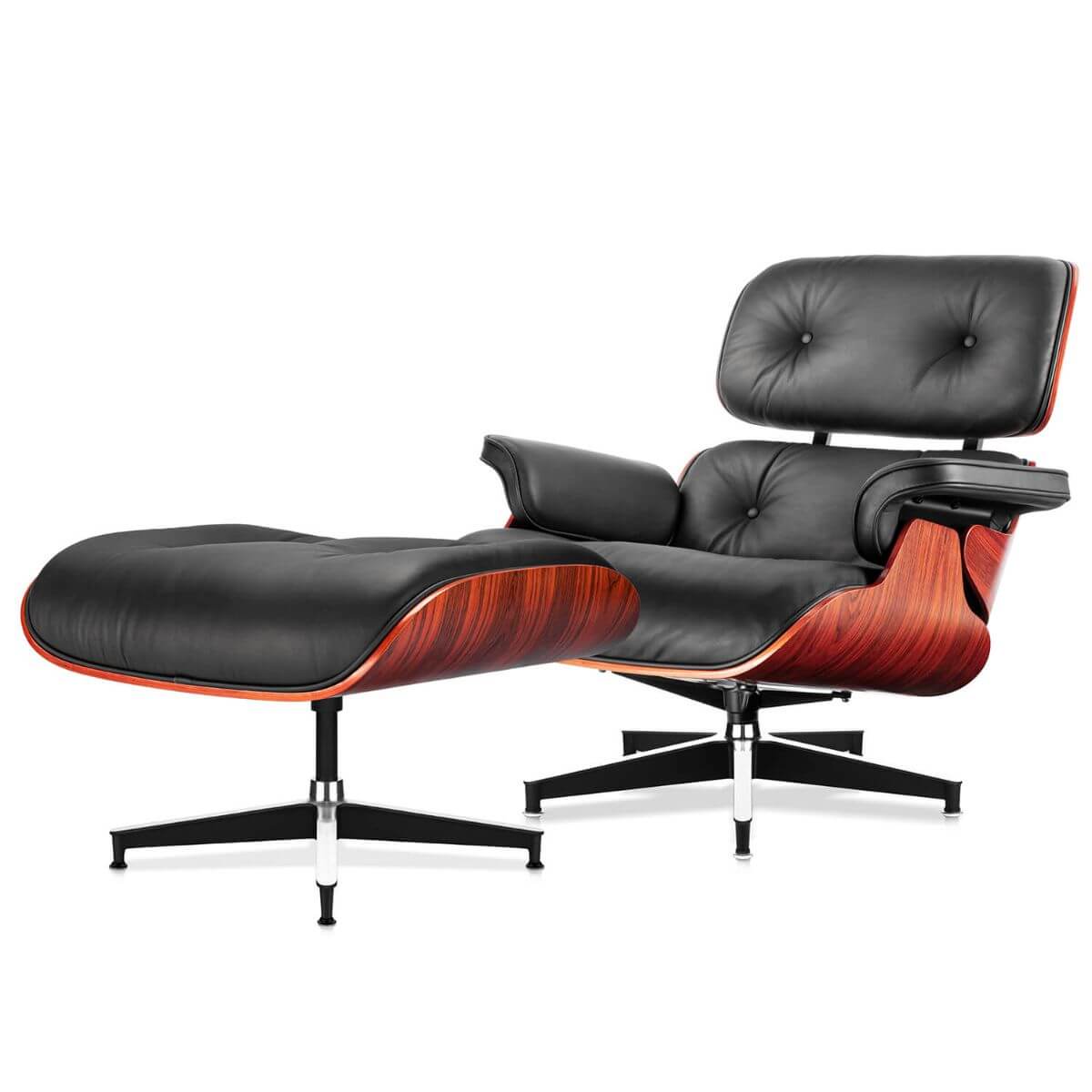Luxuriance Designs - Eames Lounge Chair and Ottoman Replica (Premium Tall Version) - Dark Palisander Black - Review