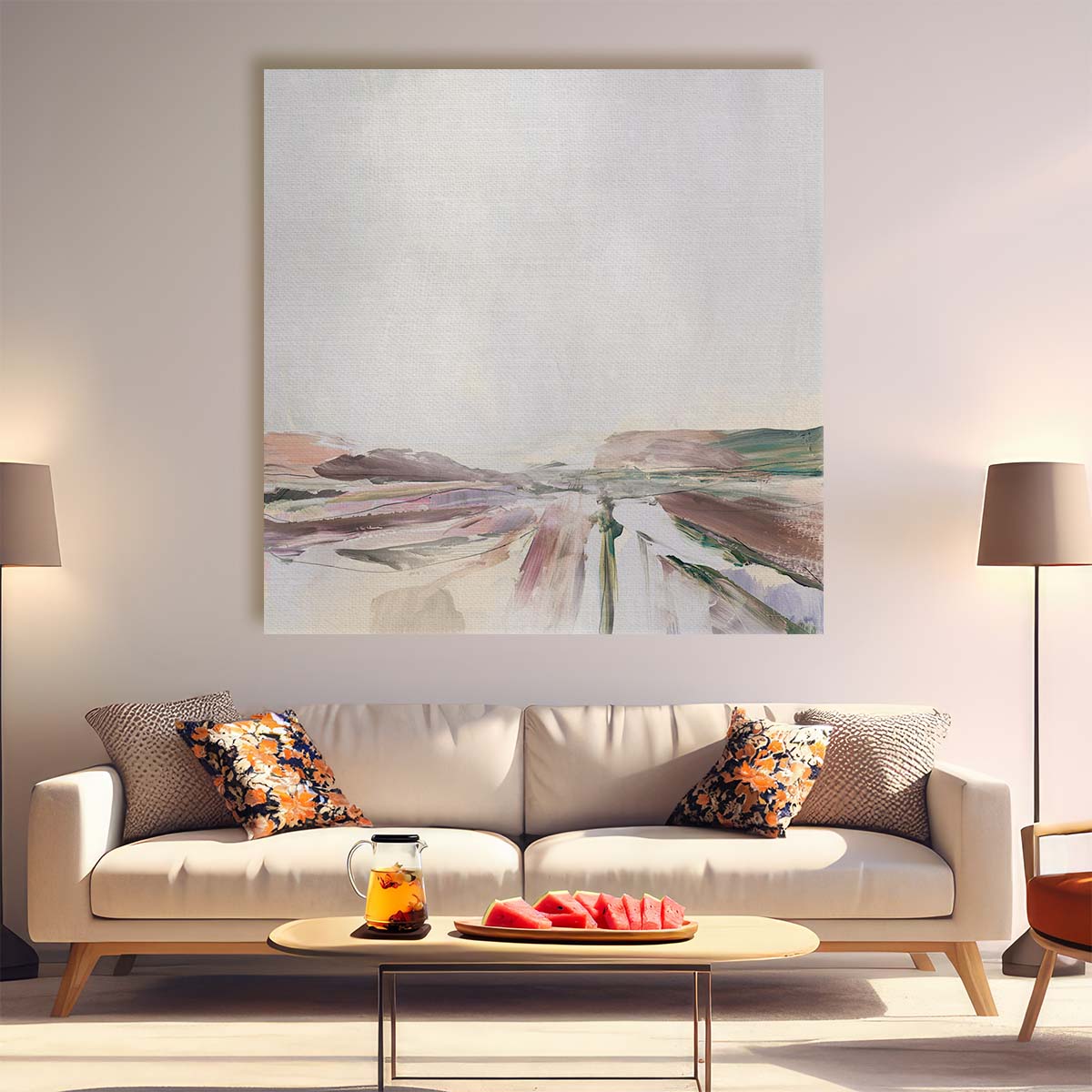 Dan Hobday Contemporary Minimalist Abstract Landscape Illustration Wall Art by Luxuriance Designs. Made in USA.