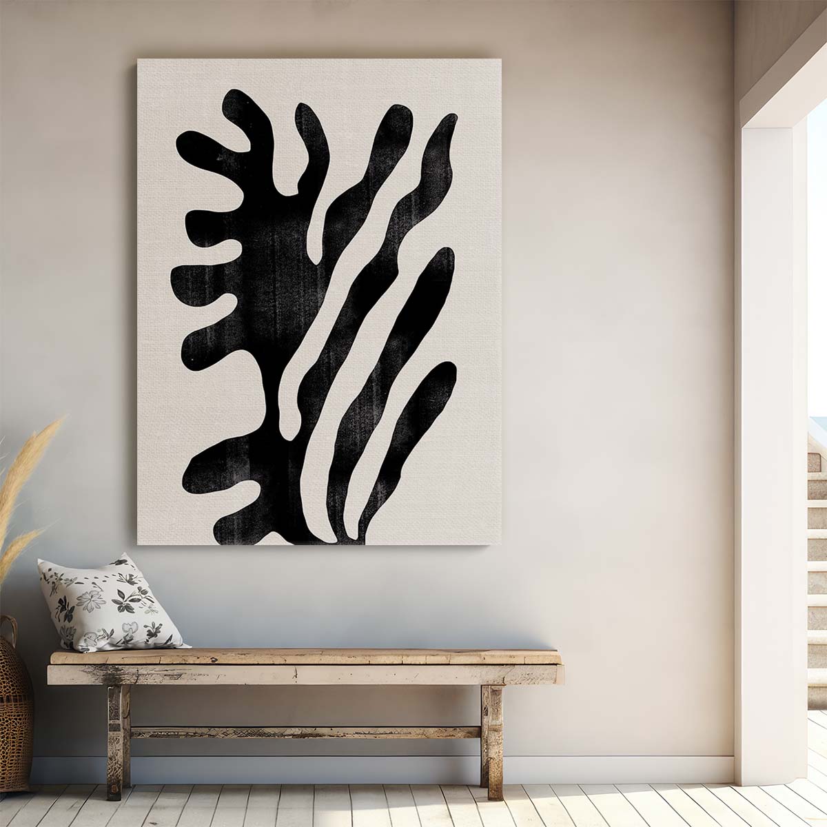 Mid-Century Abstract Organic Sea-Weed Illustration Art by Miuus Studio by Luxuriance Designs, made in USA