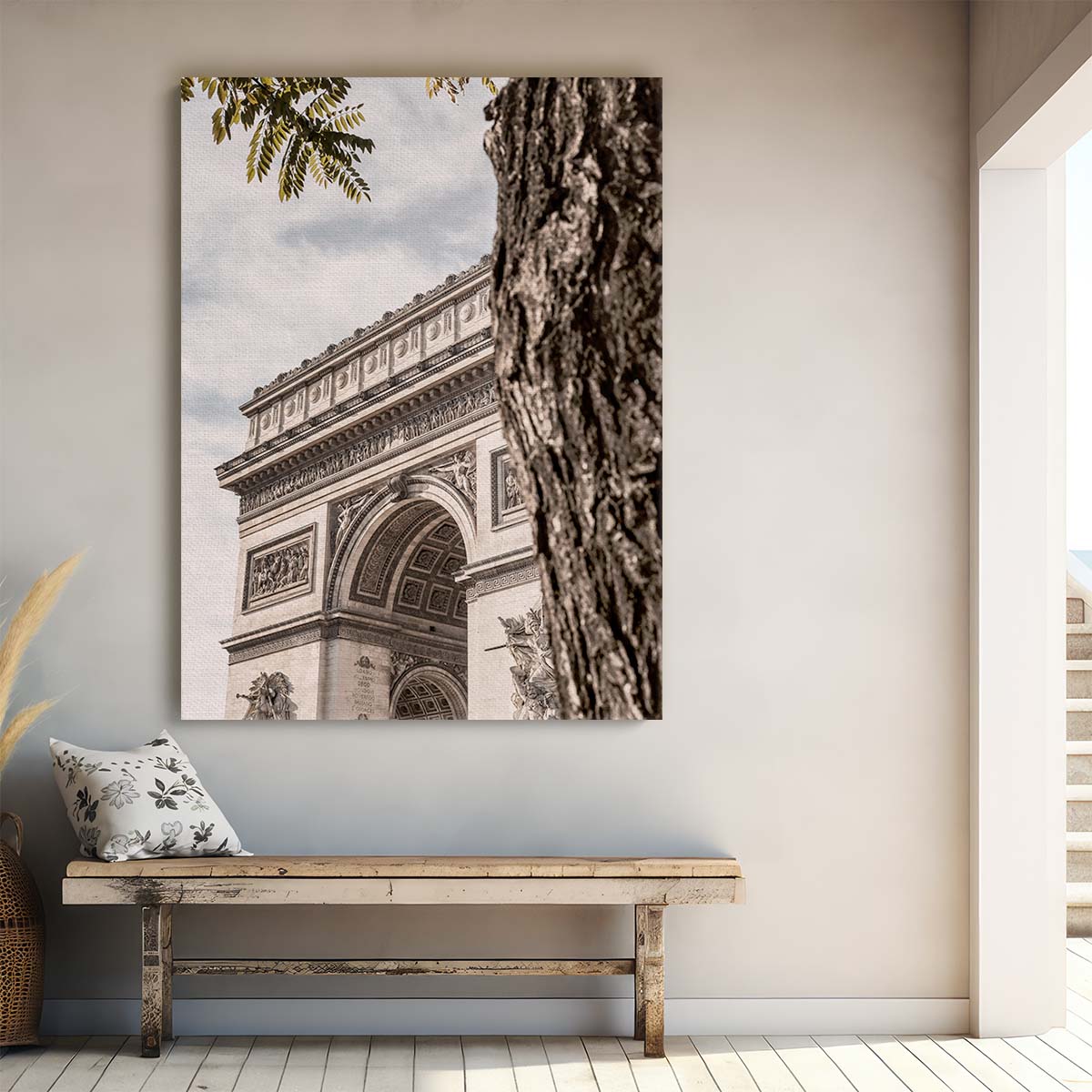 Iconic Arc de Triomphe Paris Cityscape Architecture Photography Wall Art by Luxuriance Designs, made in USA