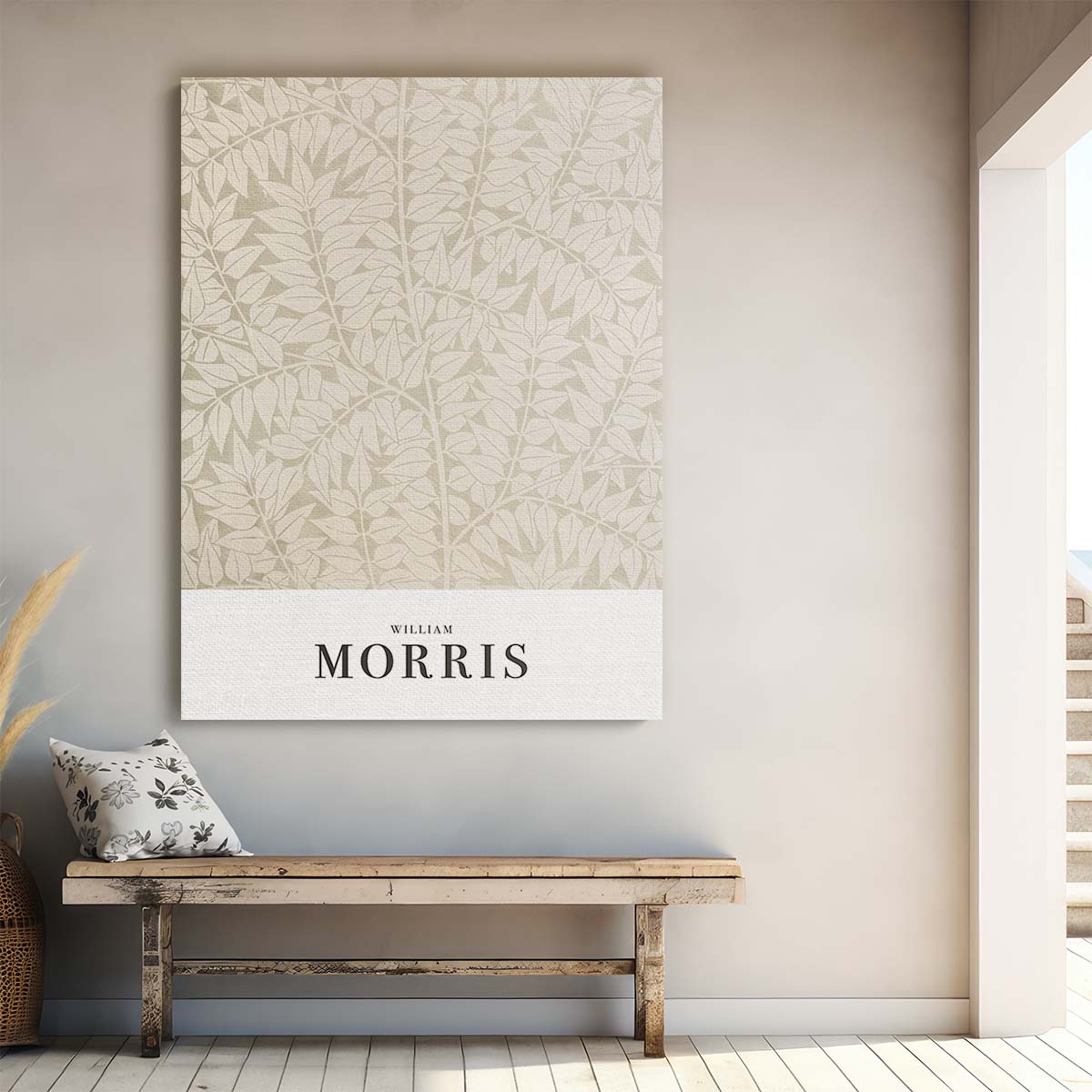 Vintage William Morris Botanical Illustration Motivational Poster by Luxuriance Designs, made in USA