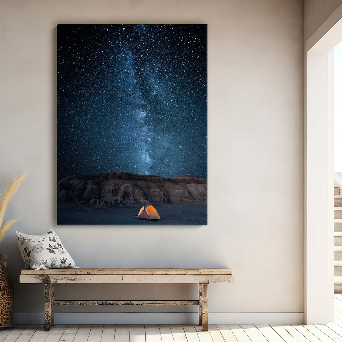 Starry Night Sky Camping Adventure Photography, Bisti, New Mexico by Luxuriance Designs, made in USA