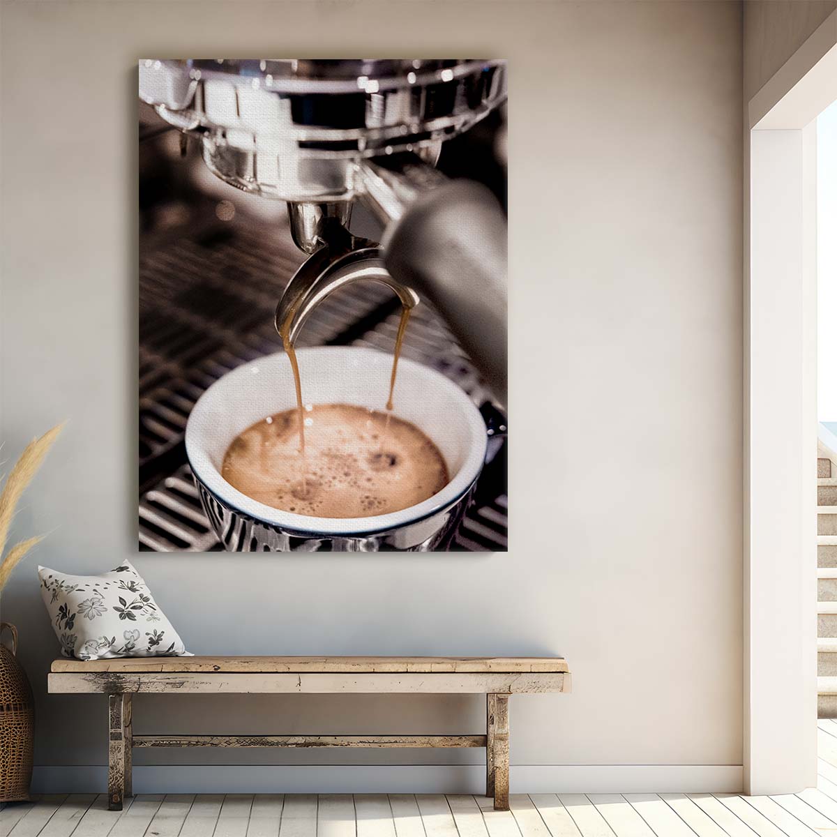 Barista's Espresso Drip Coffee Cup, Still-Life Photography Art by Luxuriance Designs, made in USA