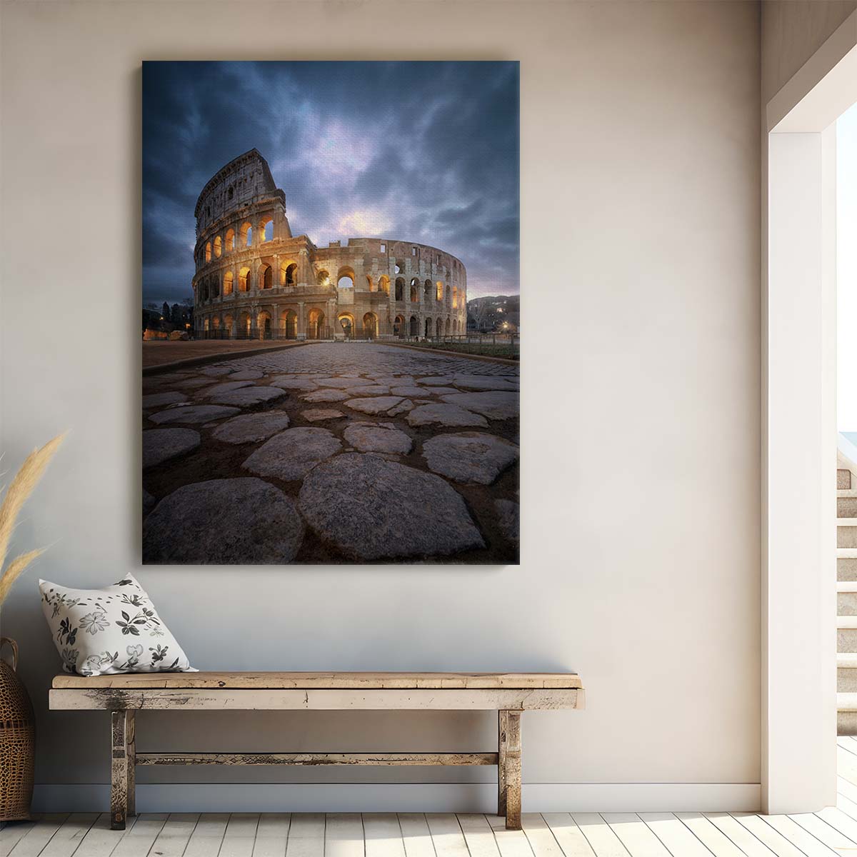 Colosseum Rome Night Photography Iconic Ancient Italian Landmark by Luxuriance Designs, made in USA