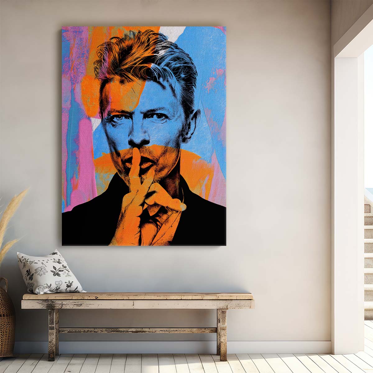 David Bowie Bright Colors Wall Art by Luxuriance Designs. Made in USA.