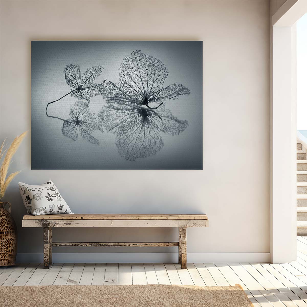 Serene Hydrangea Elegance Delicate Floral Wall Art by Luxuriance Designs. Made in USA.