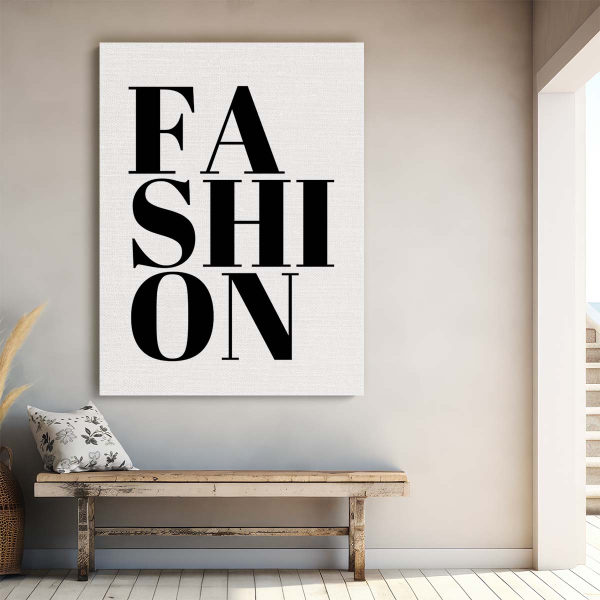 Minimalist Fashion Quote Illustration by Kristina N - Monochrome Wall Art by Luxuriance Designs, made in USA