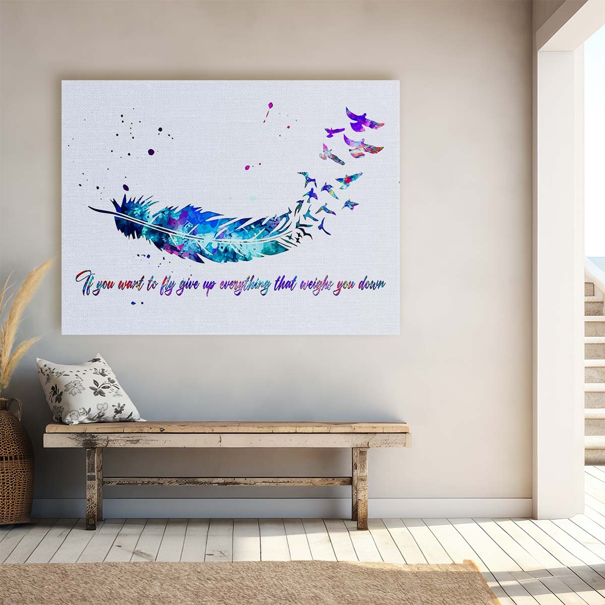 Fly Like A Bird Wall Art by Luxuriance Designs. Made in USA.