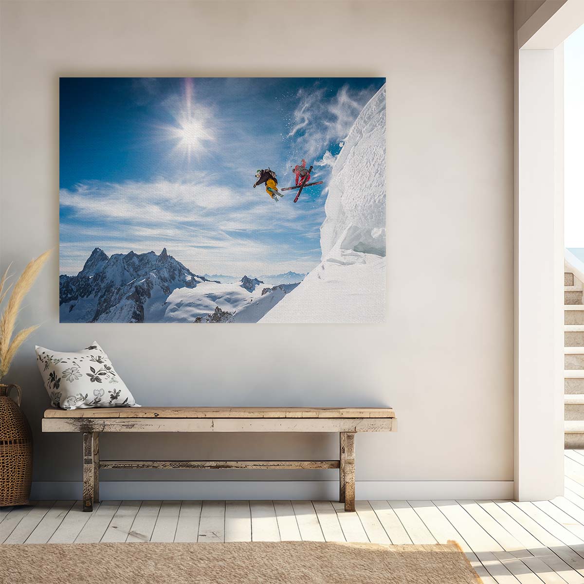 Tristan Shu's Dramatic Alps Freeski Leap Photography Wall Art