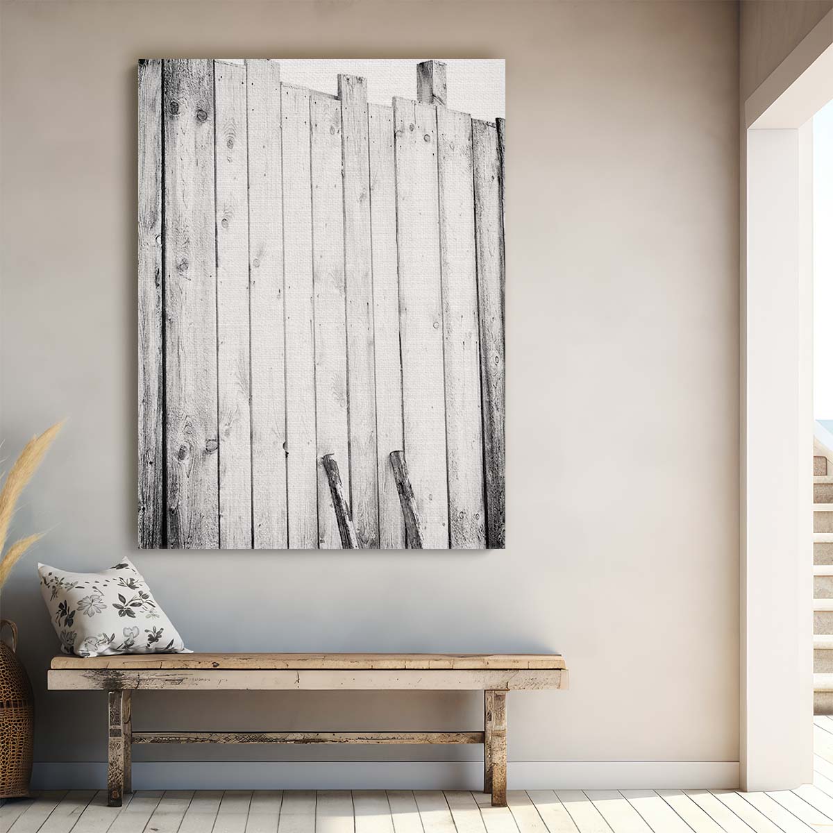 Lonely Bird Escaping Solitude - Black and White Photography Wall Art by Luxuriance Designs, made in USA