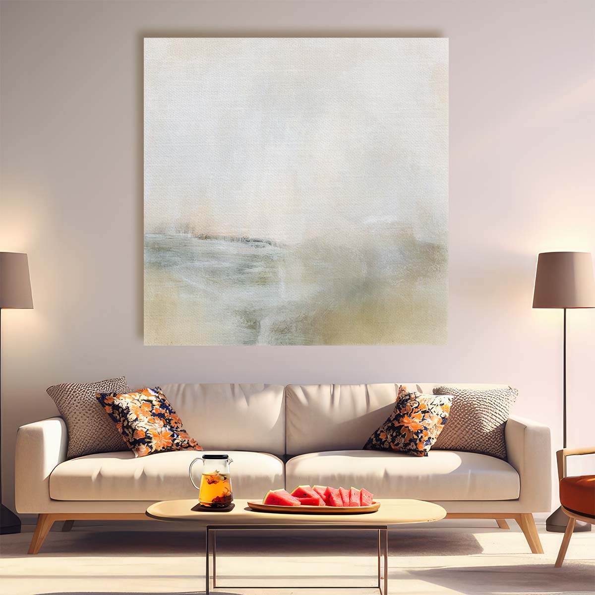 Abstract Golden Landscape Acrylic & Oil Wall Art by Luxuriance Designs. Made in USA.
