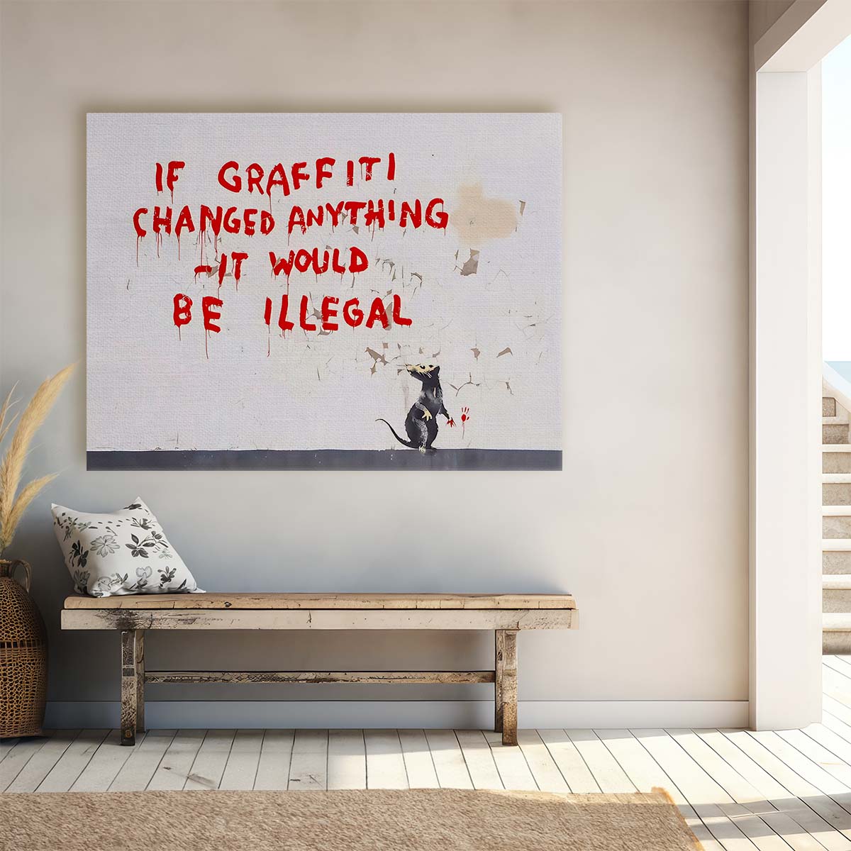 If Graffiti Changed Anything It Would Be Illegal Wall Art by Luxuriance Designs. Made in USA.