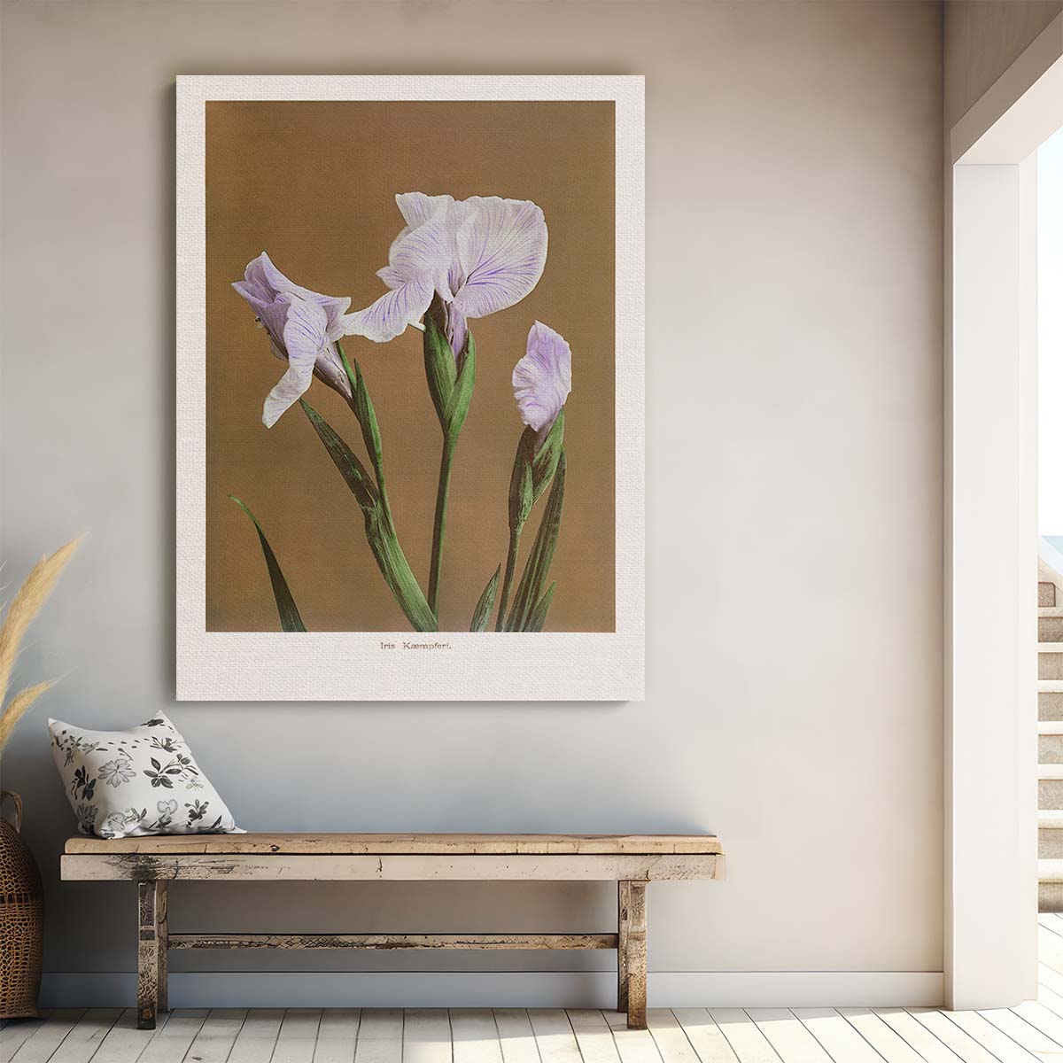 Vintage Japanese Iris Illustration Art Print by Ohara Koson by Luxuriance Designs, made in USA