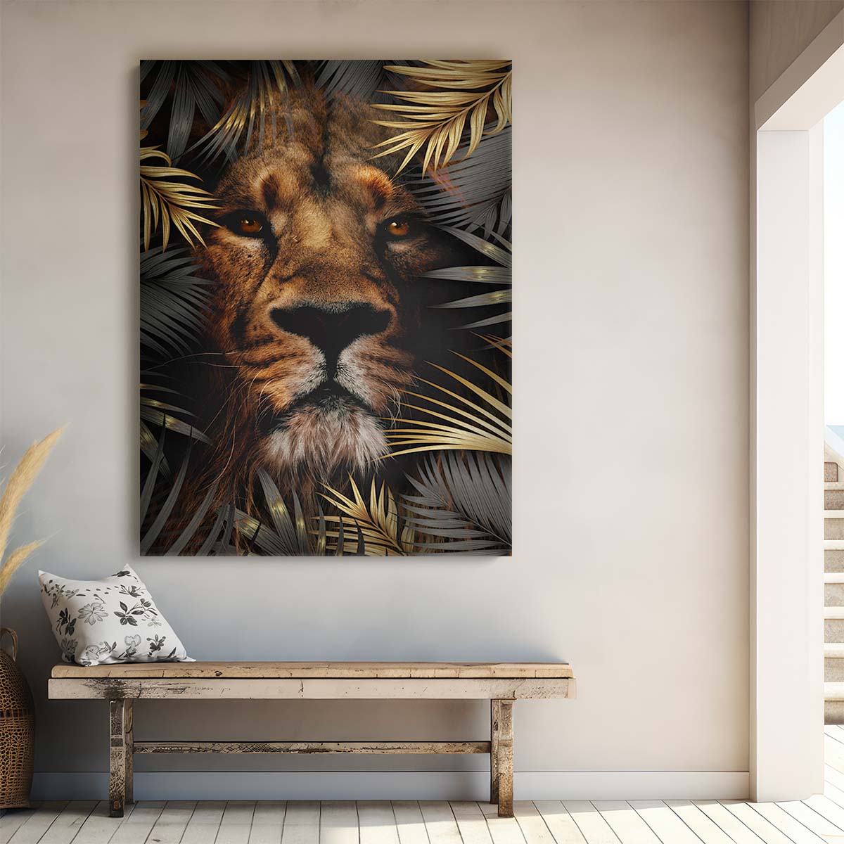 Lion King of The Jungle Wall Art by Luxuriance Designs. Made in USA.