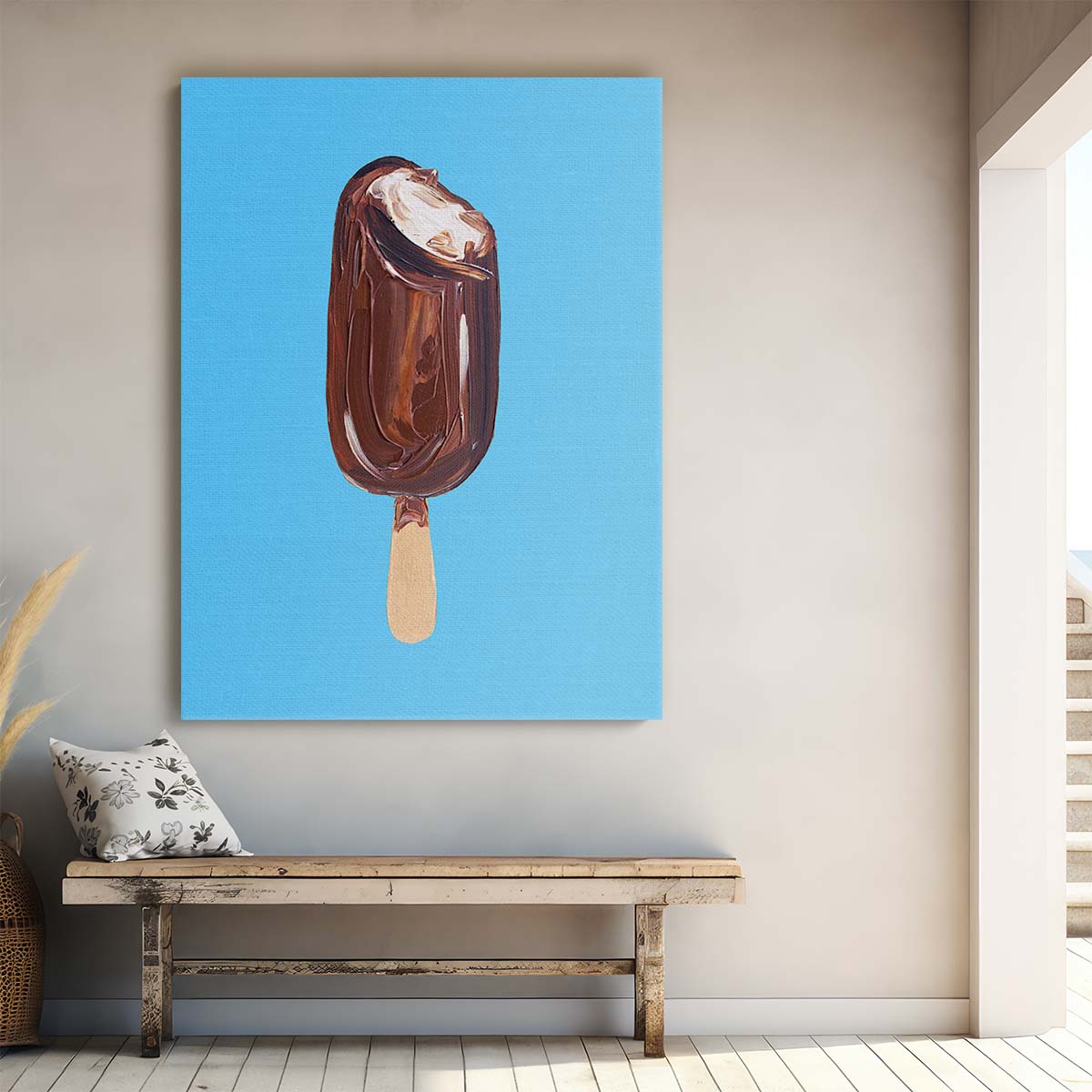 Colourful Magnum Ice Cream Illustration for Kitchen Wall Art by Luxuriance Designs, made in USA