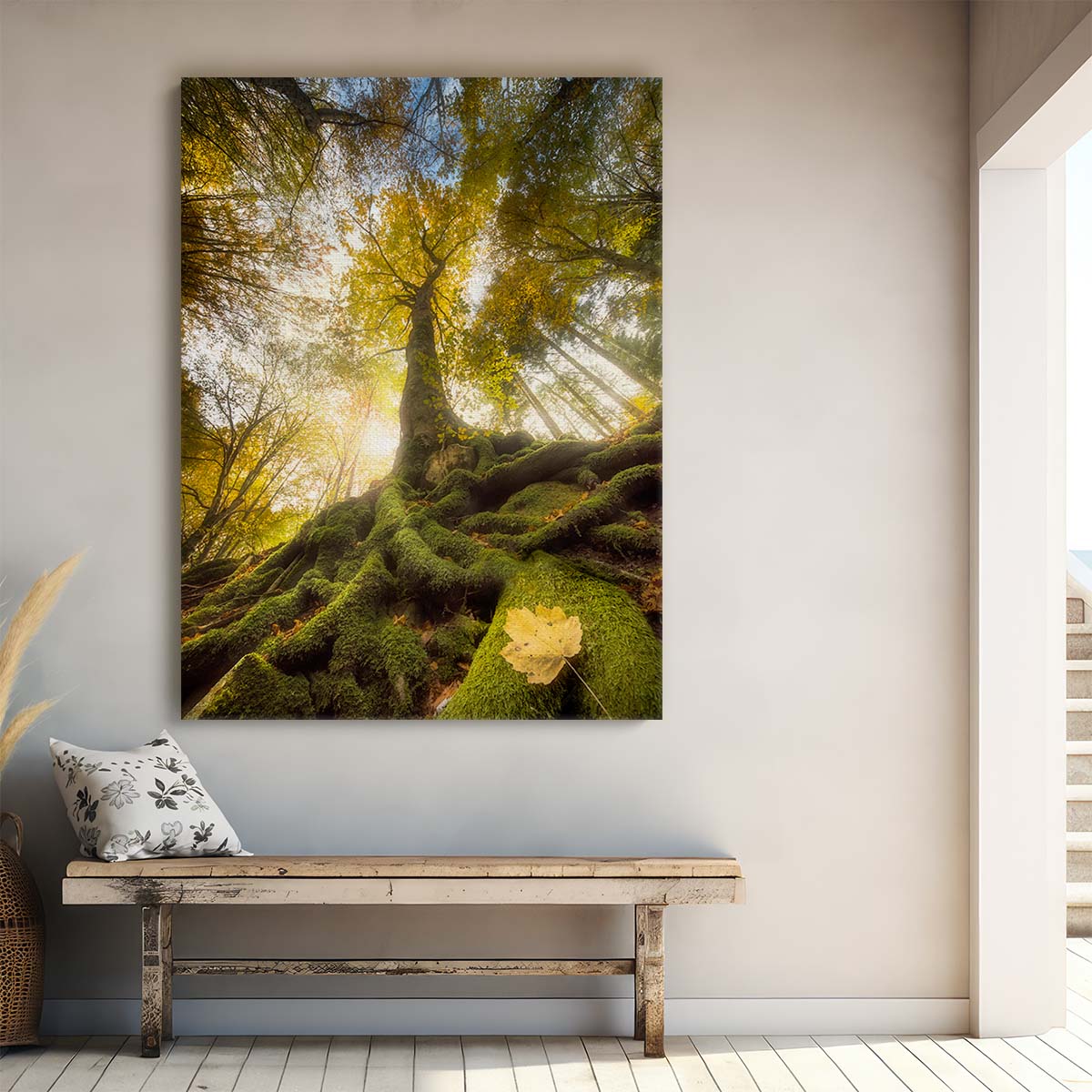 Majestic Autumn Maple Tree Photography Italian Sunrise Landscape by Luxuriance Designs, made in USA