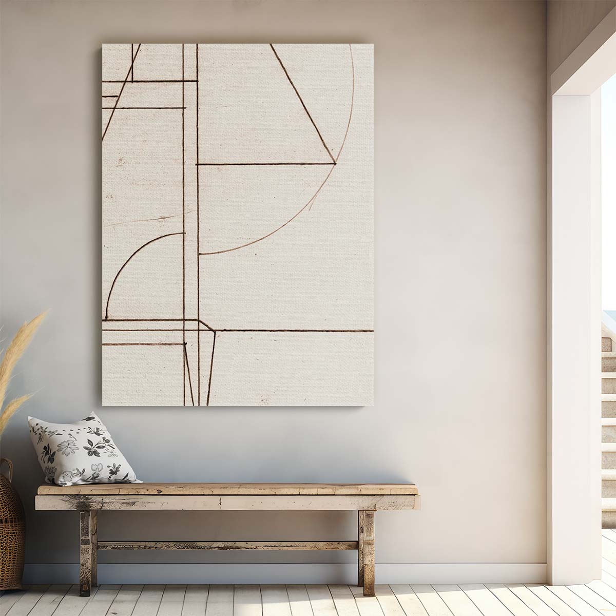 Abstract Geometric Line Art Illustration by Dan Hobday, Minmod No2 by Luxuriance Designs, made in USA