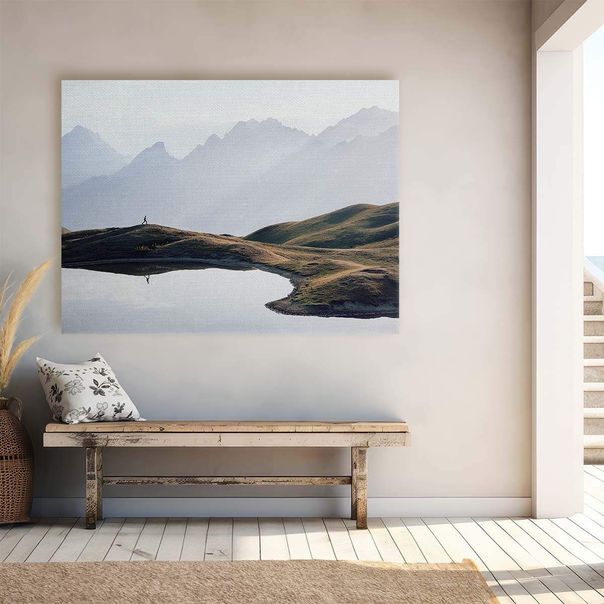 Serene Sunrise Over Koruldi Lakes Mountain Reflection Wall Art