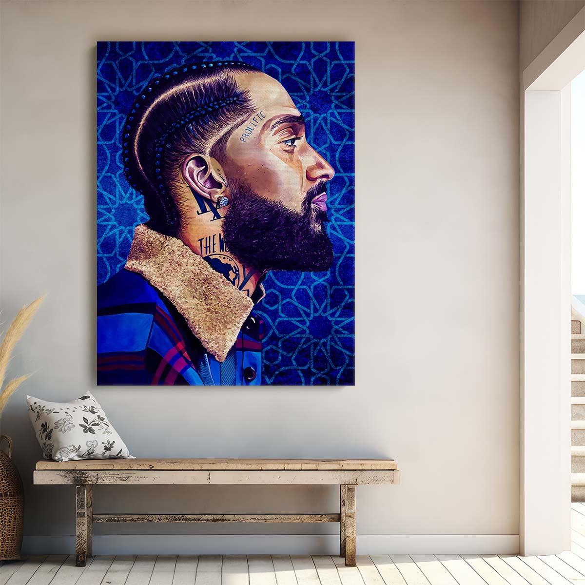 Nipsey Hussle The Marathon Continues Wall Art by Luxuriance Designs. Made in USA.