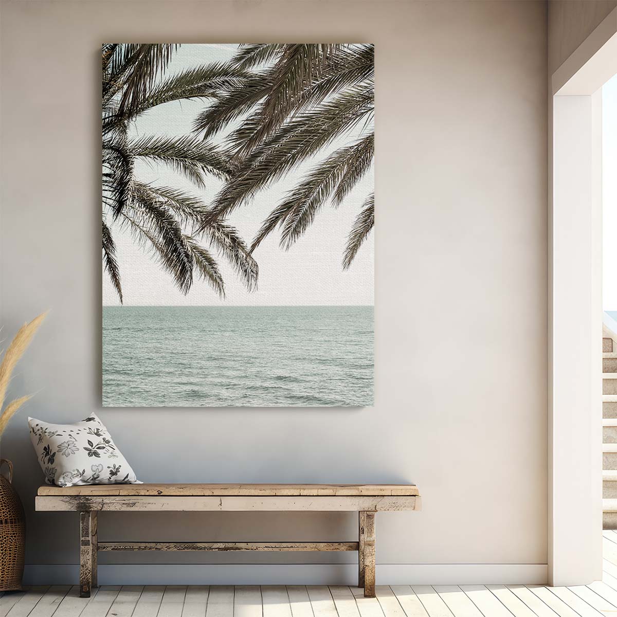 Exotic Tropical Palm Tree Beach Landscape Photography Art by Luxuriance Designs, made in USA