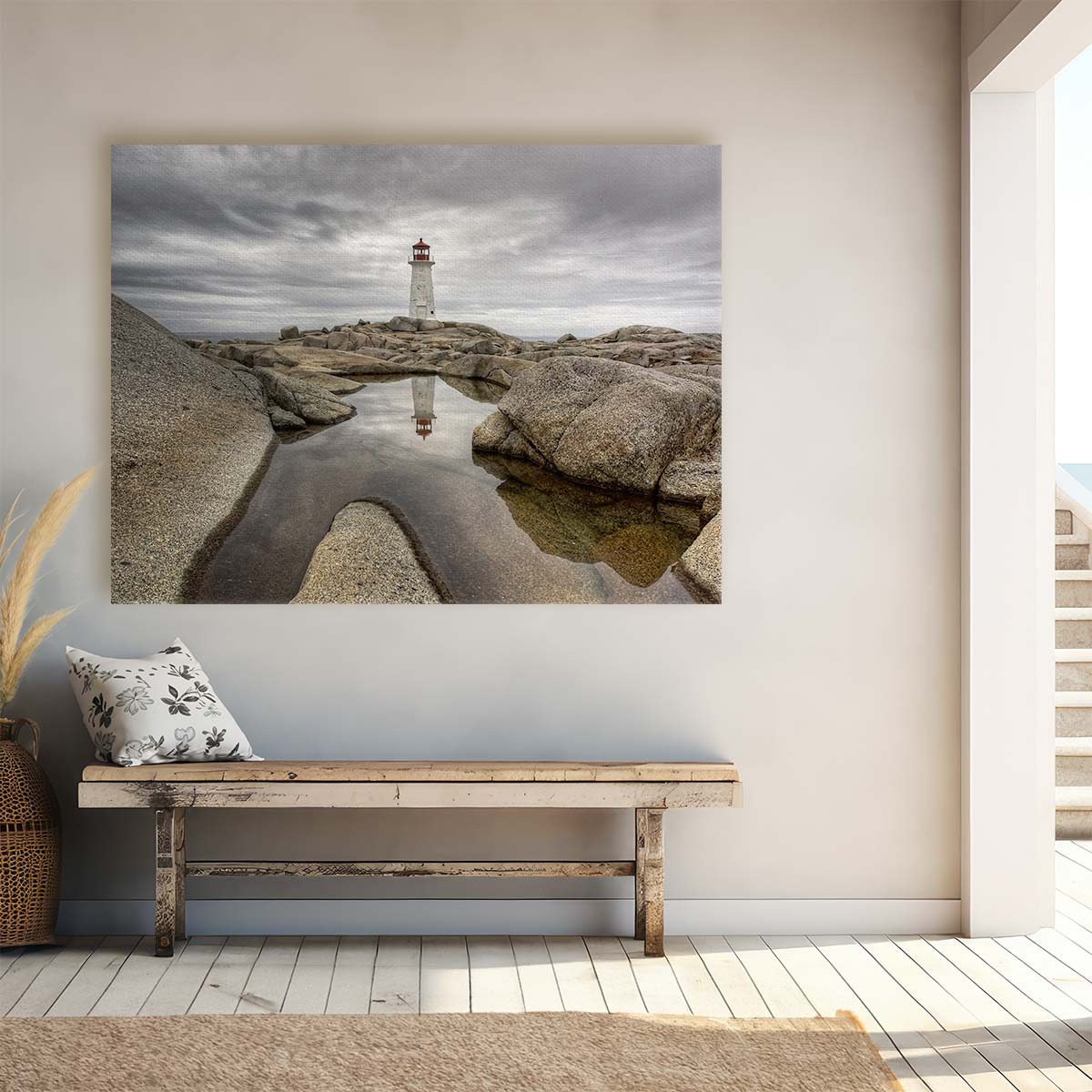 Nova Scotia Coastal Lighthouse Seascape Wall Art by Luxuriance Designs. Made in USA.