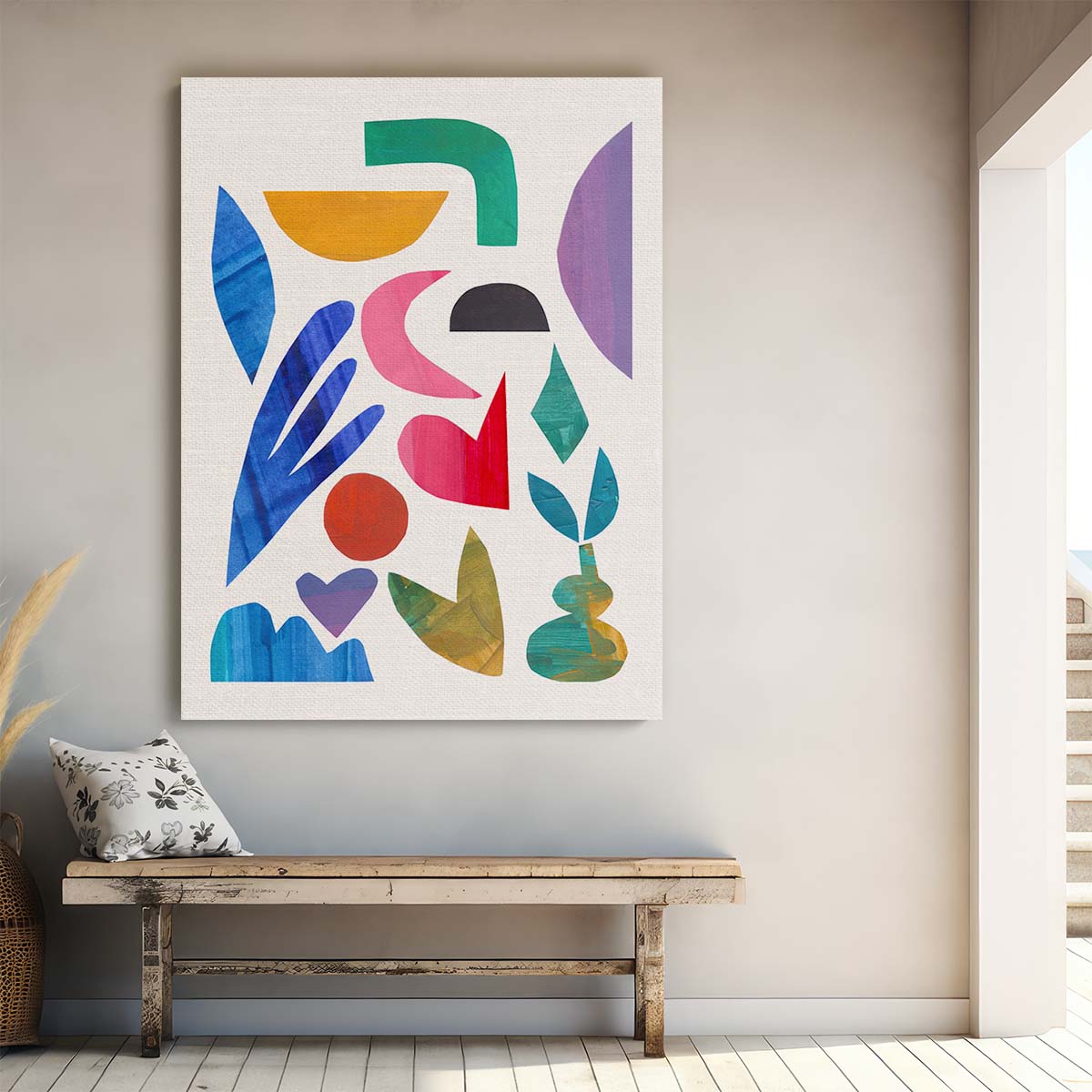 Ejaaz Haniff Colorful Geometric Illustration Abstract Wall Art Poster by Luxuriance Designs, made in USA