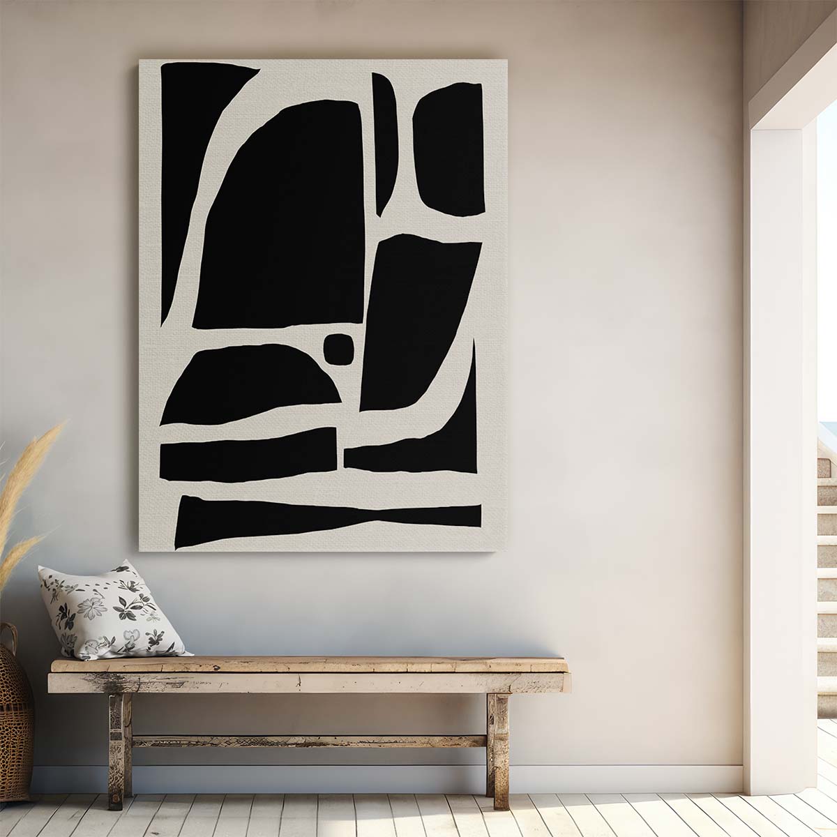 Dan Hobday Contemporary Abstract Geometric Illustration Wall Art by Luxuriance Designs, made in USA
