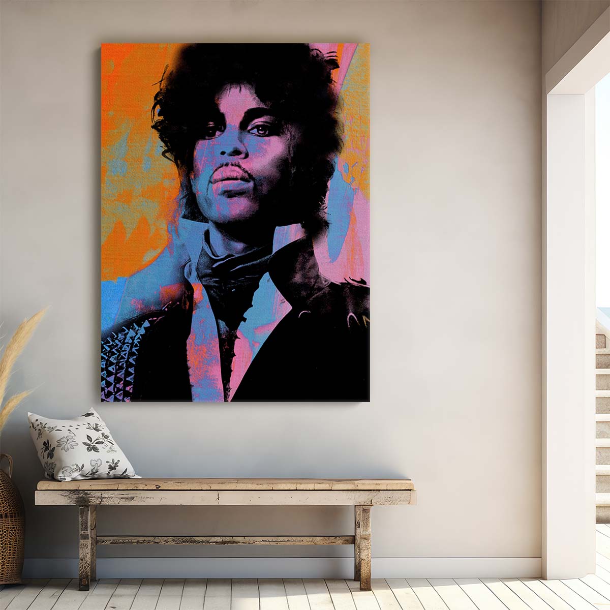 Prince Portrait Bright Colors Wall Art by Luxuriance Designs. Made in USA.