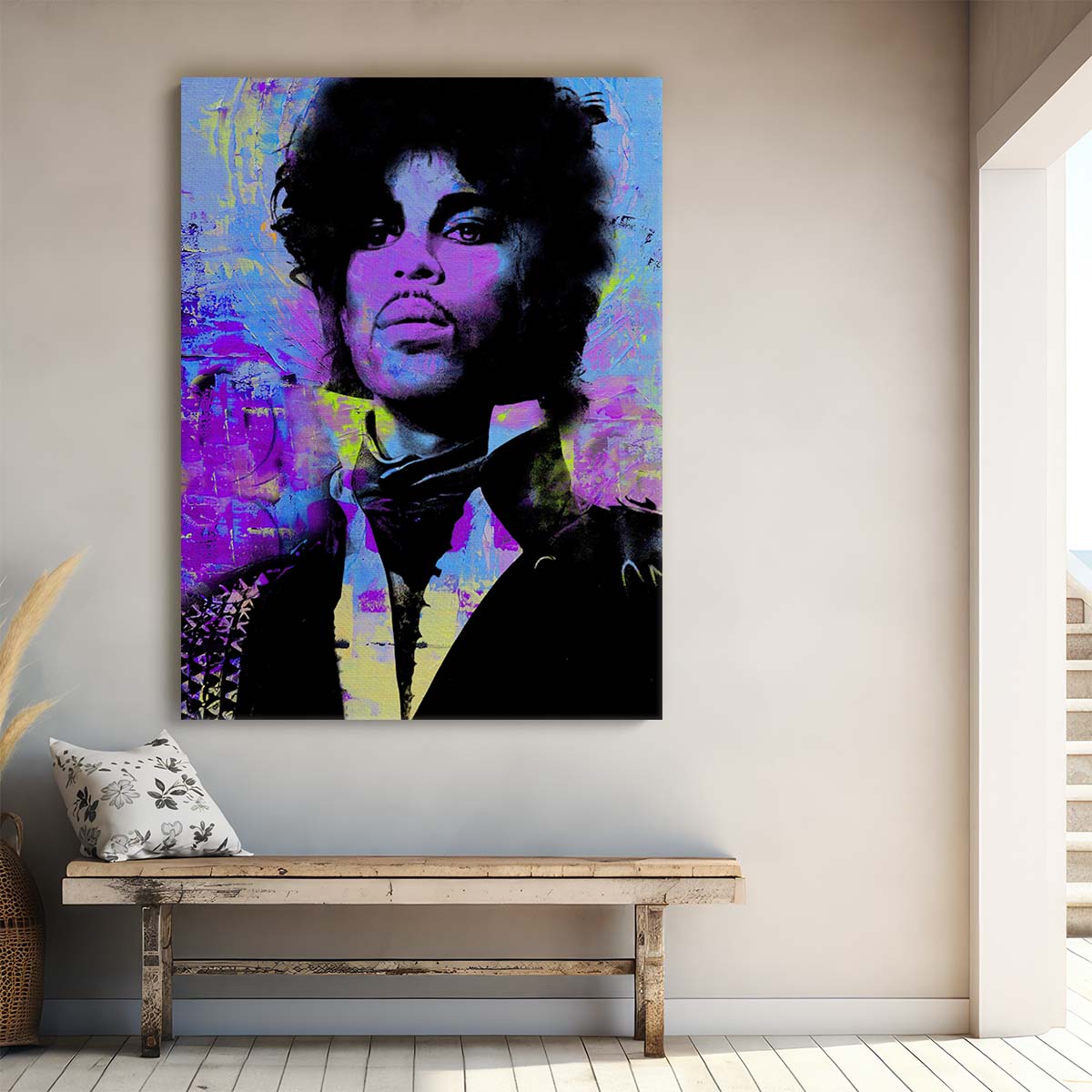 Prince Portrait Circles Graffiti Wall Art by Luxuriance Designs. Made in USA.