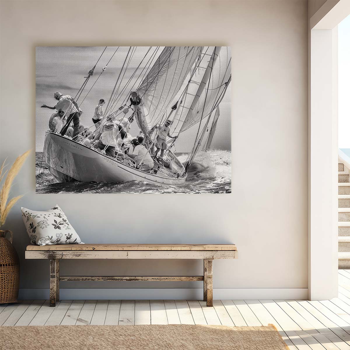 Antibes Maritime Race Monochrome Sailing Photography Wall Art