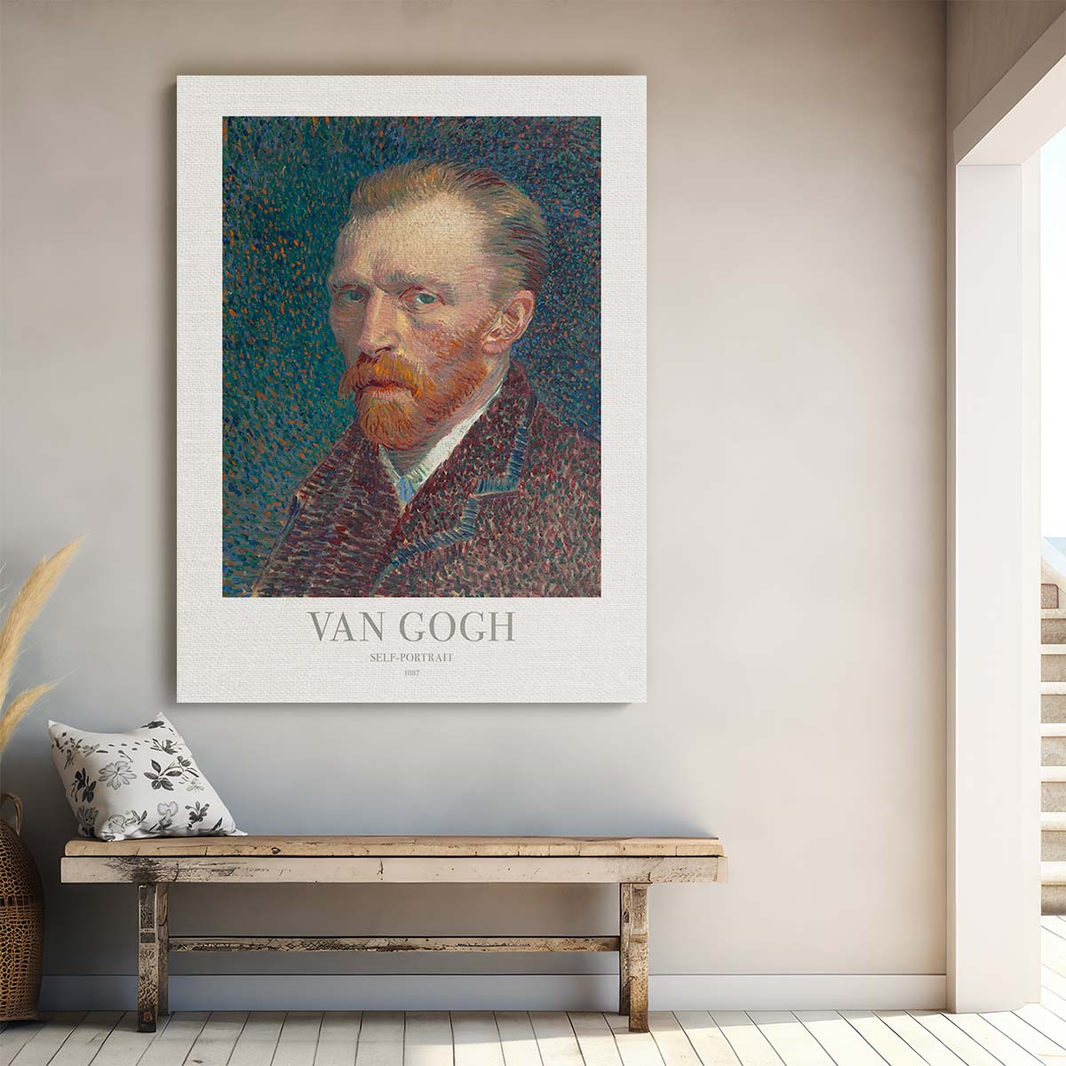 Vincent Van Gogh Master Self-Portrait Oil Painting Illustration by Luxuriance Designs, made in USA